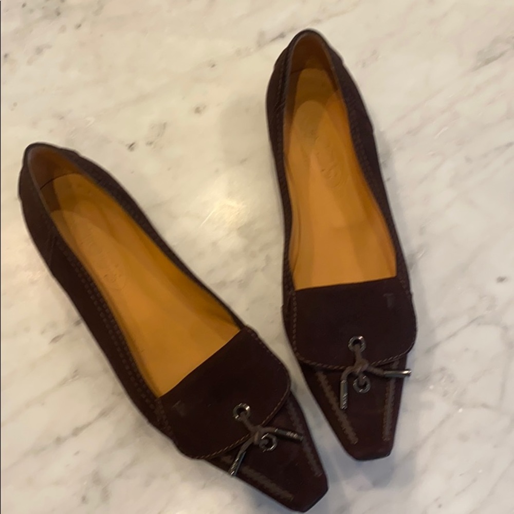 Tods (authentic) brown suede classic driving shoes